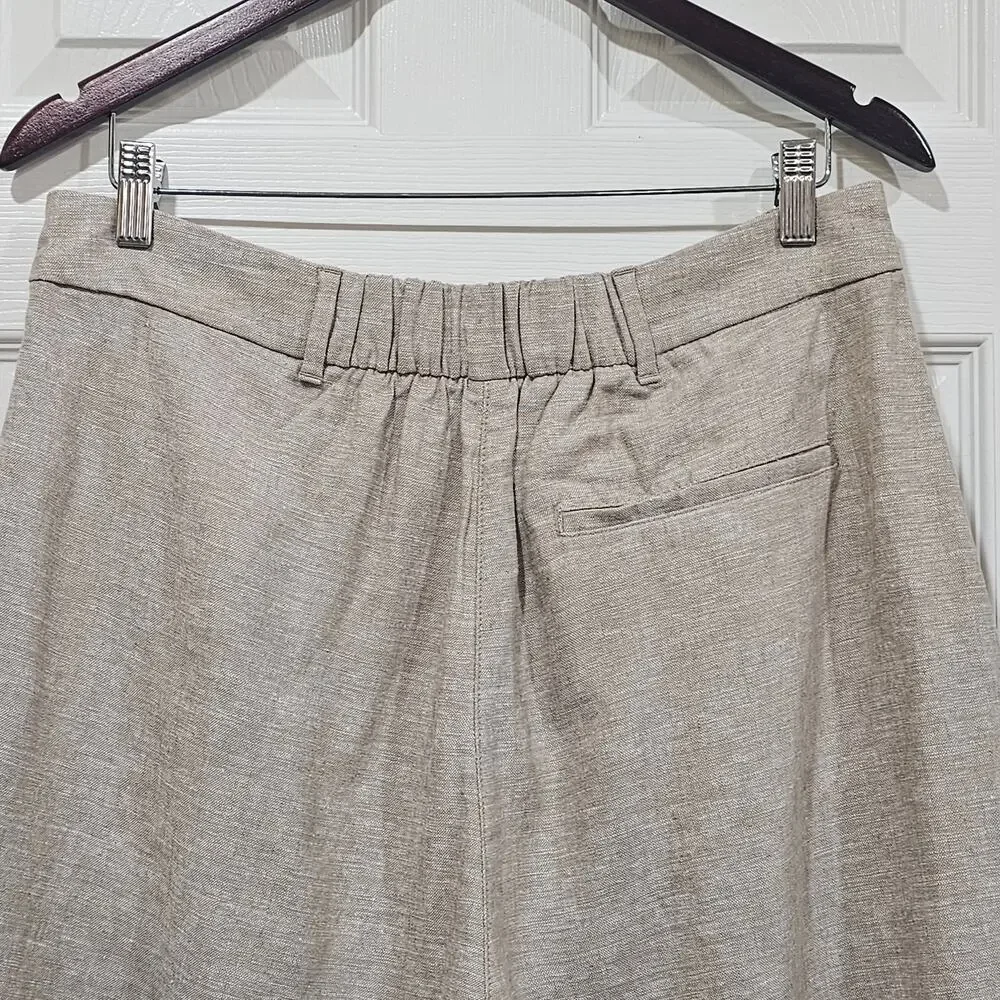 Old Navy Beige Linen Blend Tailored Shorts Size L - Picture 4 of 7